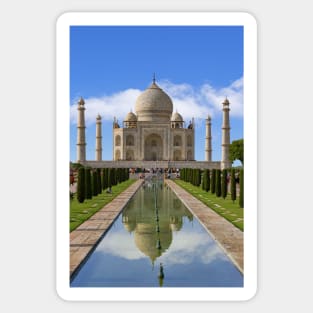 Taj Mahal with reflection. Sticker